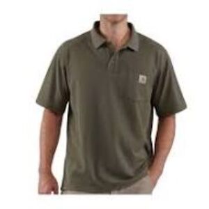 Carhartt Men's Loose Fit Midweight Green Short-Sleeve Polo Shirt 2XL NWOT
